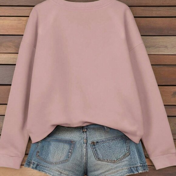 Casual Graohic Round Neck Hoodie - Picture 2 of 5